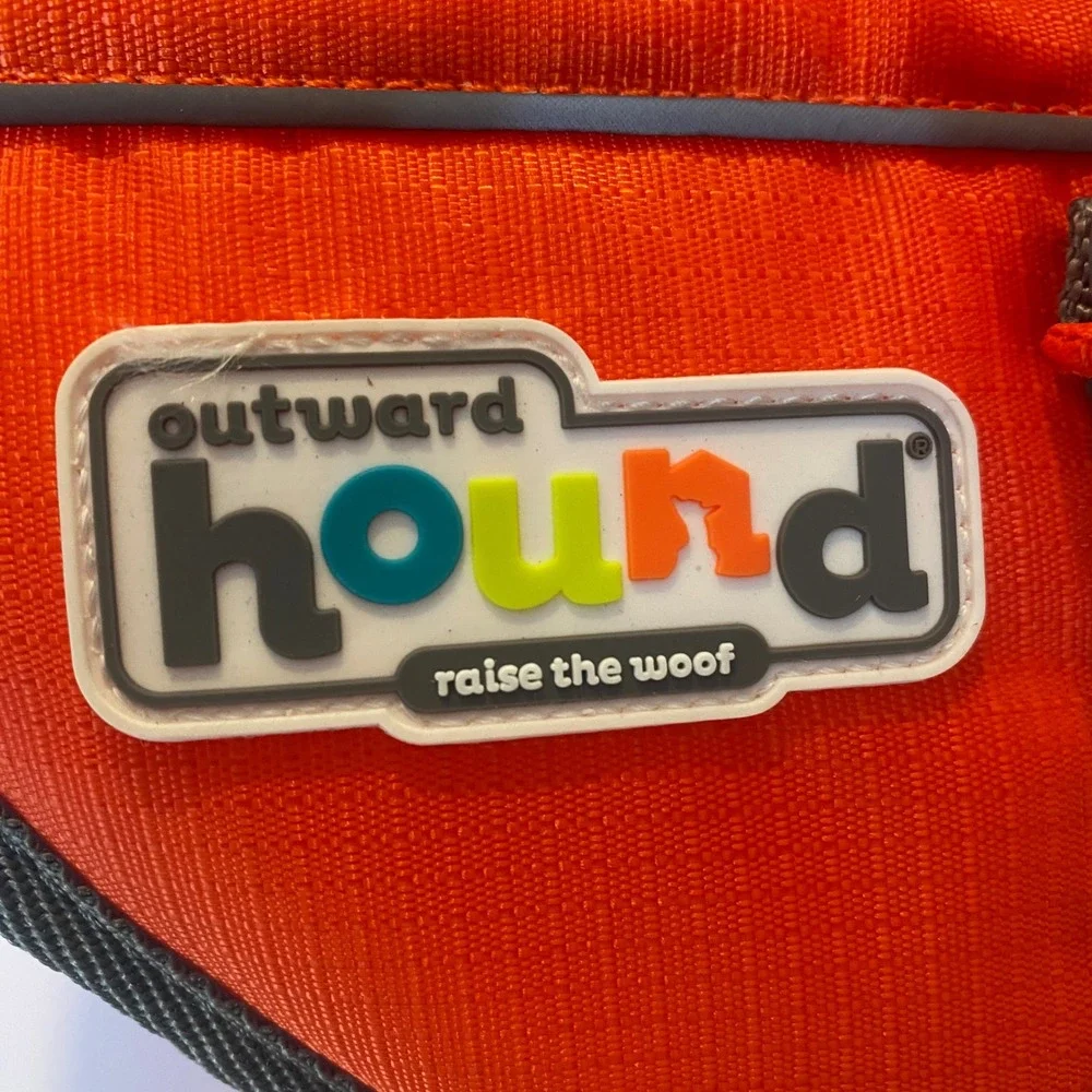 Outward Hound Life‎ Jacket Dog Medium Orange Excellent Dual Handle Reflective